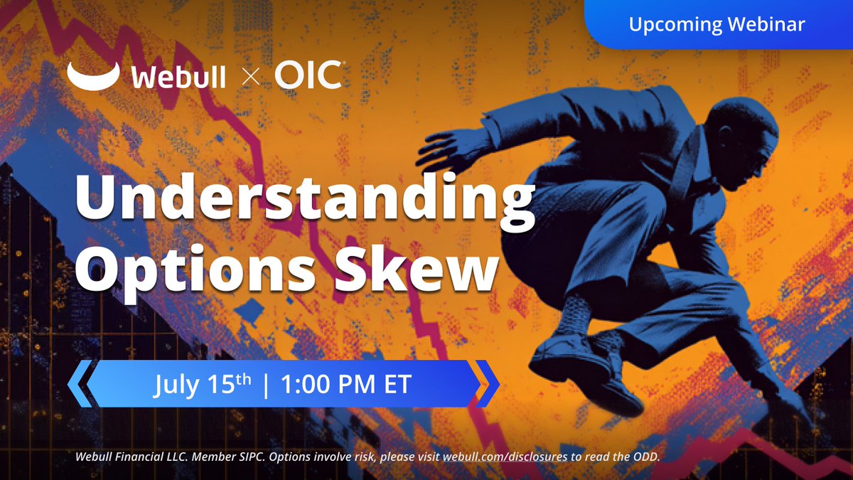mat_cashman's tweet image. Today’s the day!
Live at 1PM ET: “Understanding Options Skew” — hosted by @WebullGlobal + @Options_Edu.
Why does skew exist? What does it tell us?
Let’s get into it. See you there.
Register at this link: webull.com/webinar/detail…