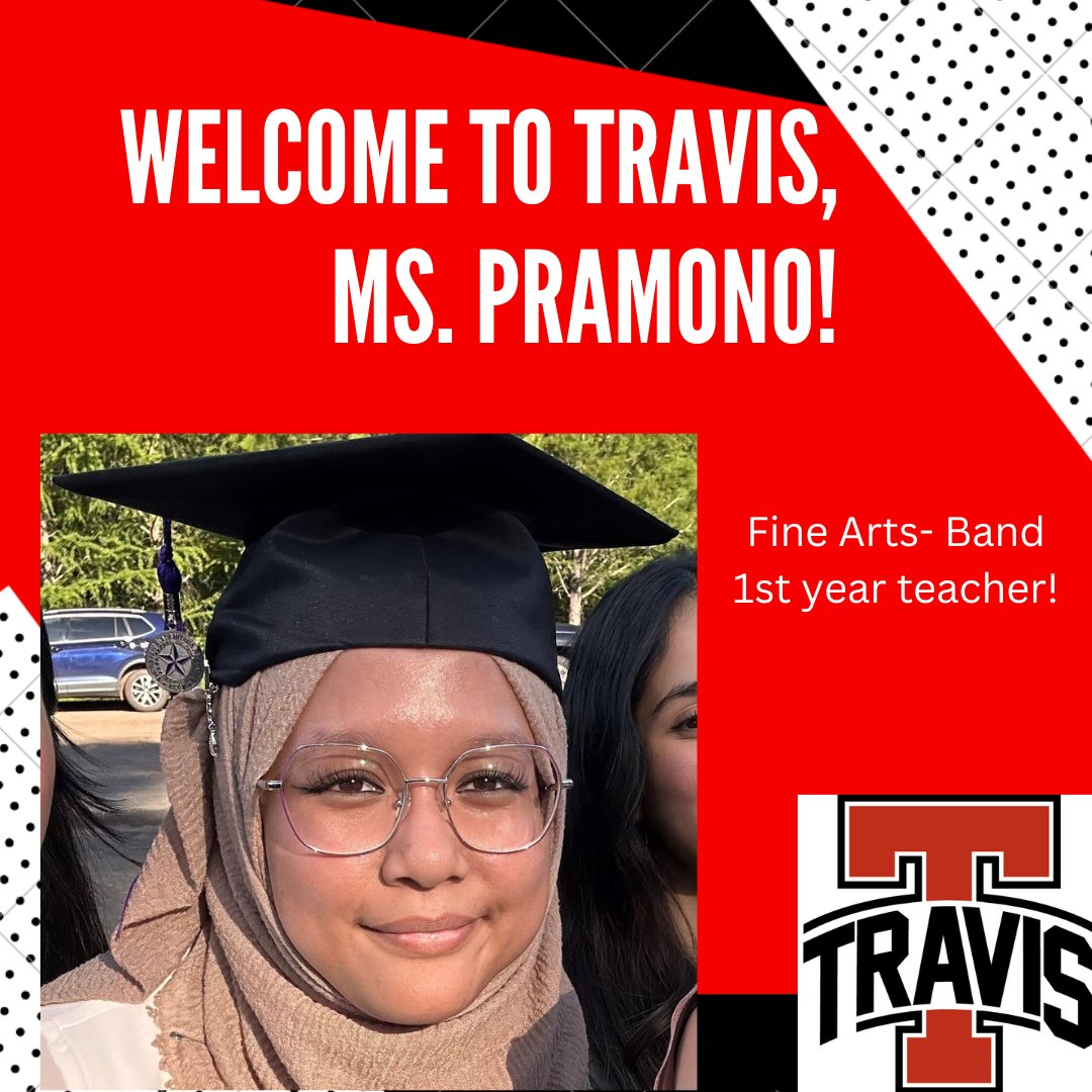Travis High School (@ths_tigers) on Twitter photo Please help us welcome our newest Percussion director for <a href="/TravisTigerBand/">TravisTigerBand</a>, Ms. Pramono! She has already hit the ground running today at camp. We are so excited about her enthusiasm and dedication to our incredible band! #Family #TheTravisWay Please help us welcome our newest Percussion director for <a href="/TravisTigerBand/">TravisTigerBand</a>, Ms. Pramono! She has already hit the ground running today at camp. We are so excited about her enthusiasm and dedication to our incredible band! #Family #TheTravisWay