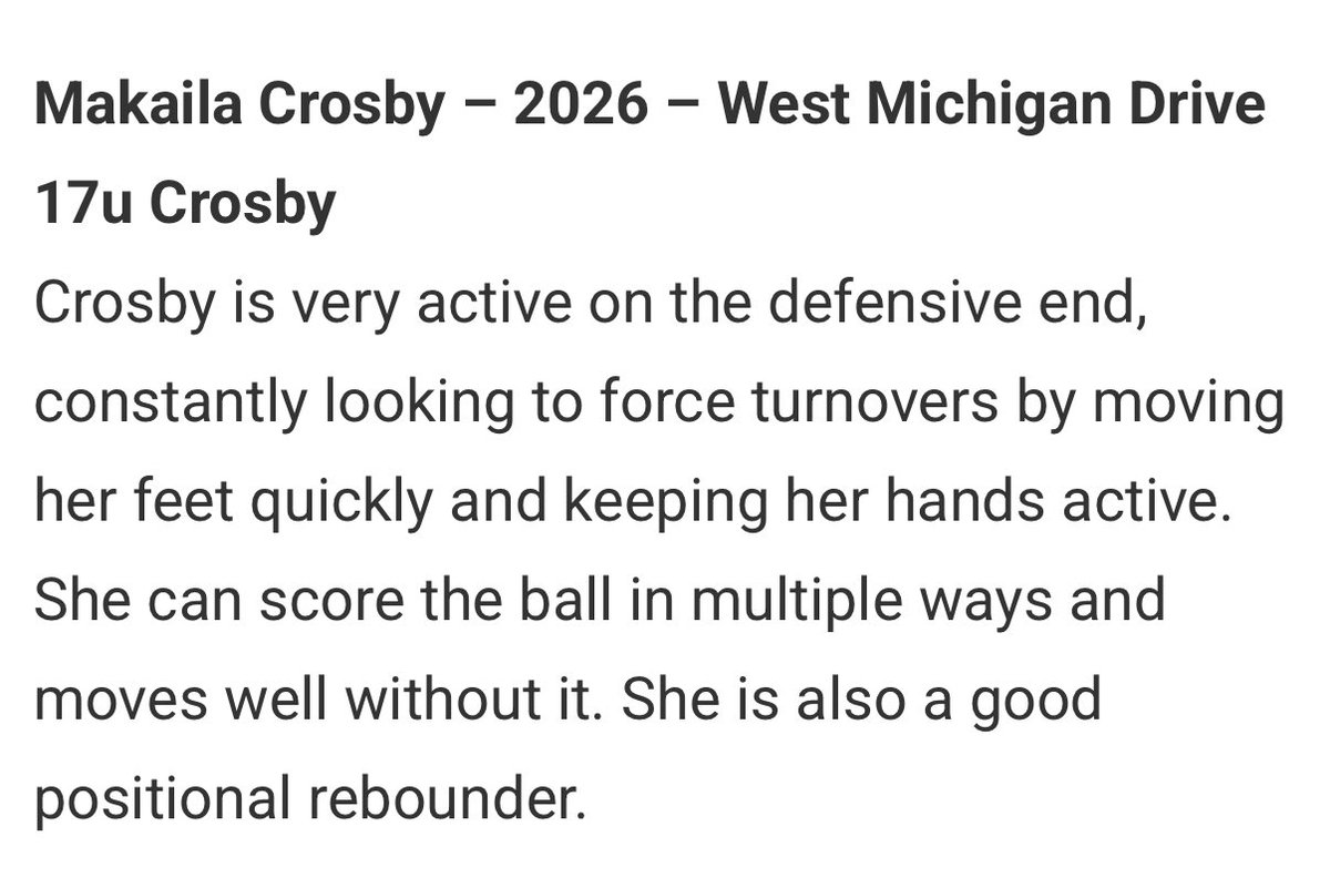 Makaila Crosby (@kaykaycrosby21) on Twitter photo Thank you <a href="/JrAllStarBB/">Jr. All-Star Girls Basketball</a> for the write up from this past weekend at <a href="/TFNsRun4Roses/">TFN's Run 4 Roses</a>!! Thank you <a href="/JrAllStarBB/">Jr. All-Star Girls Basketball</a> for the write up from this past weekend at <a href="/TFNsRun4Roses/">TFN's Run 4 Roses</a>!!