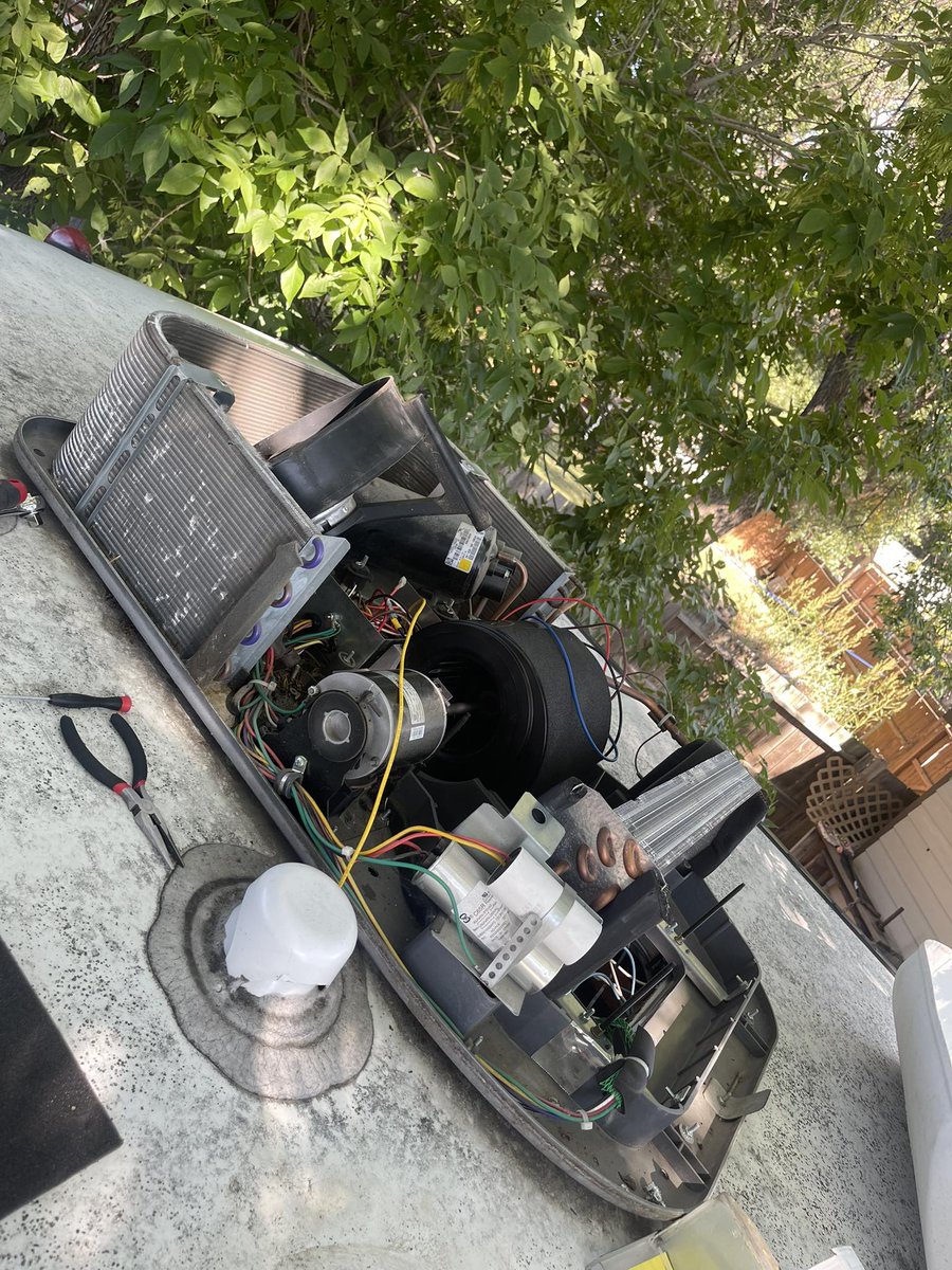 My project yesterday: Installing a “softstart” module into my camper’s AC unit.  This regulates the compressor power so you can use a much smaller generator.  Works great!
Product: SoftStartRV Soft Start for RV Air Conditioner, 
Link: amzn.to/3TFSj3l