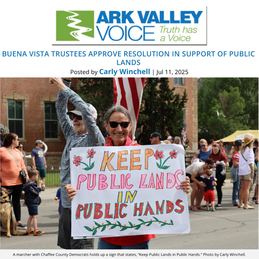 themountainpact's tweet image. Thank you to the Buena Vista Board of Trustees for passing a resolution supporting public lands!
arkvalleyvoice.com/buena-vista-tr…
