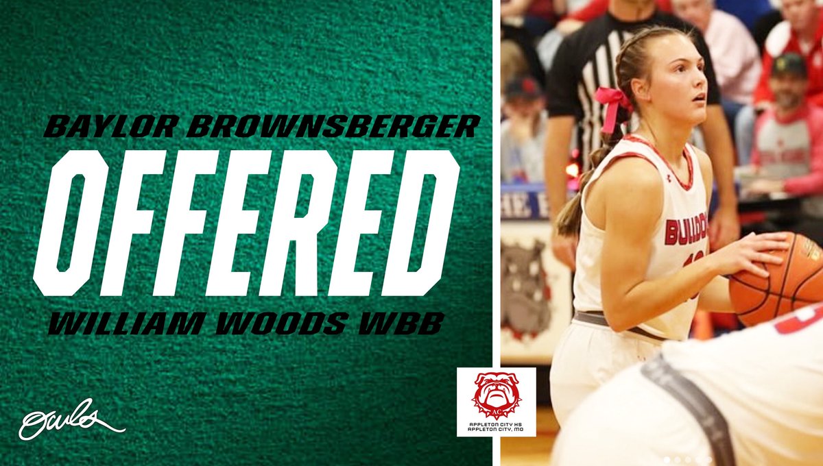 Baylor Brownsberger (@baylor_bberger) on Twitter photo After a great conversation with <a href="/Mo_EyeScott/">Morgan Eye Scott</a> I am so excited to announce I have received my first offer to play basketball at William Woods University!! Thank you for this amazing opportunity!! <a href="/wwuowlsWBB/">William Woods Women's Basketball</a> <a href="/dellalamb_bball/">Della Basketball Club</a> <a href="/coachholland93/">holland</a> <a href="/tford12kc/">Terrell Ford</a> After a great conversation with <a href="/Mo_EyeScott/">Morgan Eye Scott</a> I am so excited to announce I have received my first offer to play basketball at William Woods University!! Thank you for this amazing opportunity!! <a href="/wwuowlsWBB/">William Woods Women's Basketball</a> <a href="/dellalamb_bball/">Della Basketball Club</a> <a href="/coachholland93/">holland</a> <a href="/tford12kc/">Terrell Ford</a>