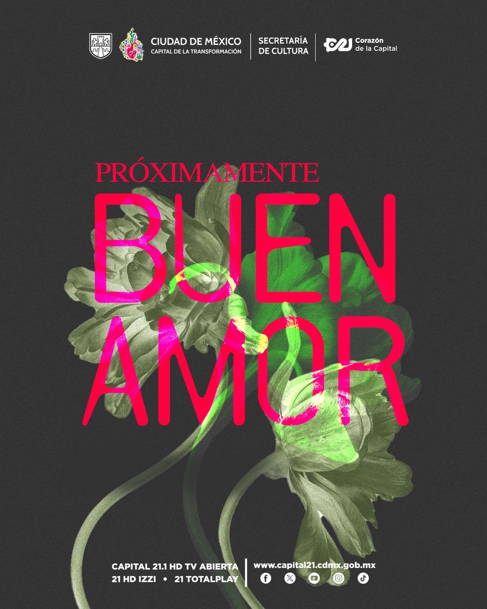 Capital21_Tv's tweet photo. Junto a @CulturaCiudadMx llega #BuenAmor, un concierto que celebra las nuevas formas de amar y de entender el amor 🎶❤️

Una noche para rendir homenaje a través de la música a todas las maneras en que sentimos, conectamos y compartimos. 🏙️🌙

📺 Próximamente por la señal y redes sociales de #Capital21. ¡No te lo pierdas! 📲