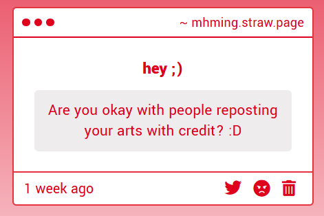 reveriedYue's tweet image. hi i forgot that my strawpage exists im so sorry i didnt respond but id prefer my work not to be reposted because ive never really posted my art online before so im nervous of people seeing it, though profile pictures with credit are okay ;w;