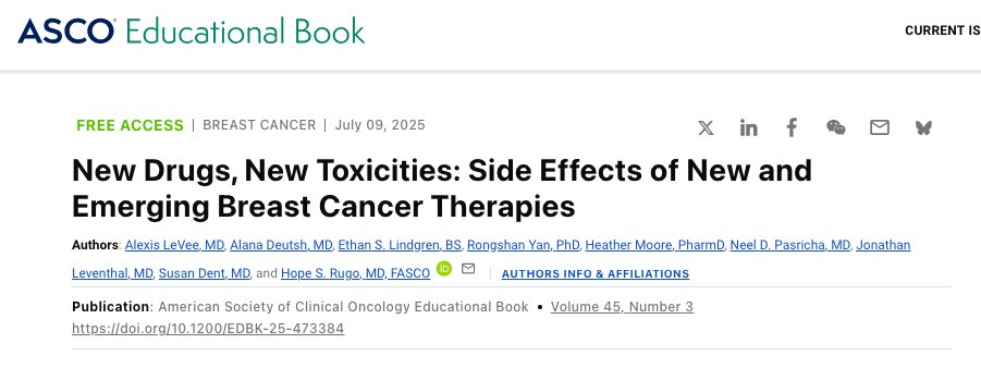AlexisLevee's tweet image. Excited to share our review of side effects of novel and emerging #breastcancer therapies in the @ASCO Educational Book. Very grateful for the opportunity to contribute to this work! @hoperugo @npasricha @jleventhal @sdent_cardioonc @OncoAlert #bcsm #ASCO25 💊📚

Read here:…