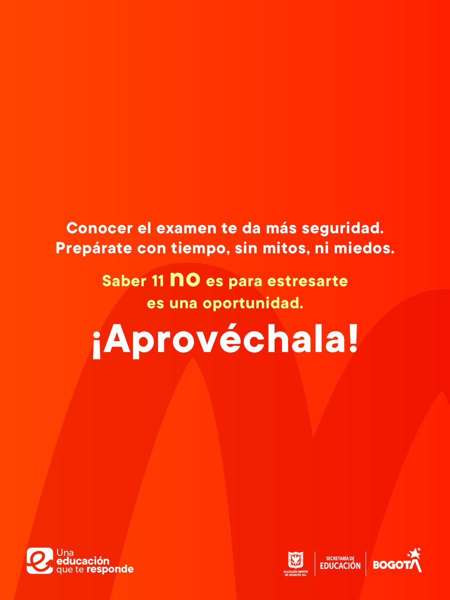 Educacionbogota's tweet image. ❌ El examen Saber 11 no mide tu capacidad de memoria.
❌ No define tu vida.
✅ Pero sí puede abrirte oportunidades, becas y acceso a la educación posmedia.
Te explicamos qué es, cómo funciona y por qué es importante entenderlo (antes de estresarte).
📲 Léelo, guárdalo,…