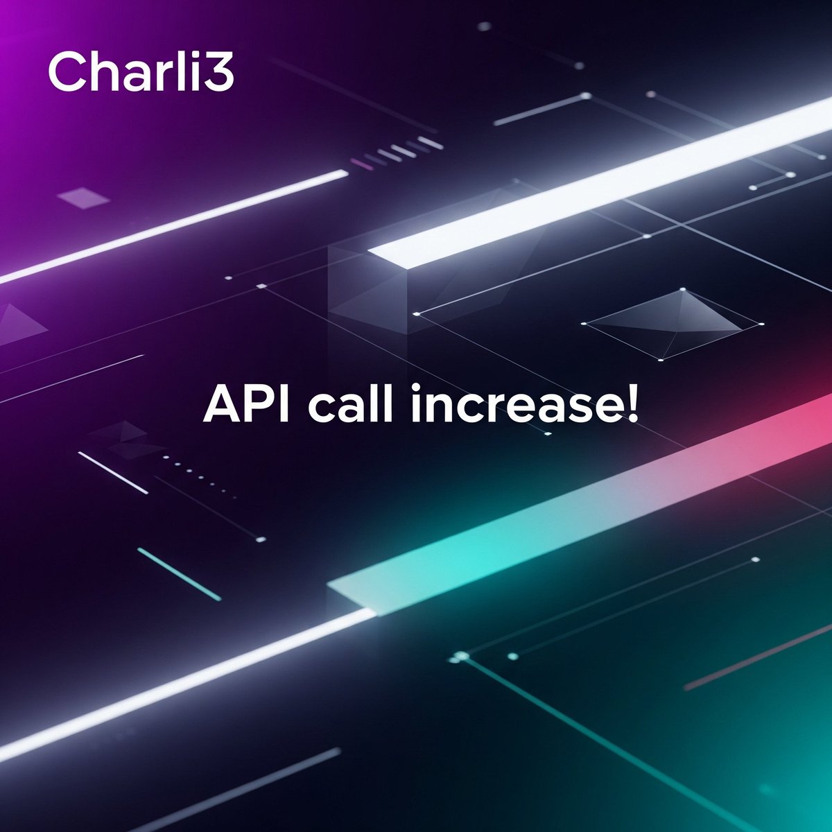 Oraclecharli3's tweet image. API calls increase! Now you can test and use more to power your dapps!
FREE plan 500%⏫️ 100 --> 500 calls!
Hobby plan 300%⏫️500 --> 1500 calls!
Developer plan 50%⏫️10,000 --> 15,000 calls!
Charli3.io/api