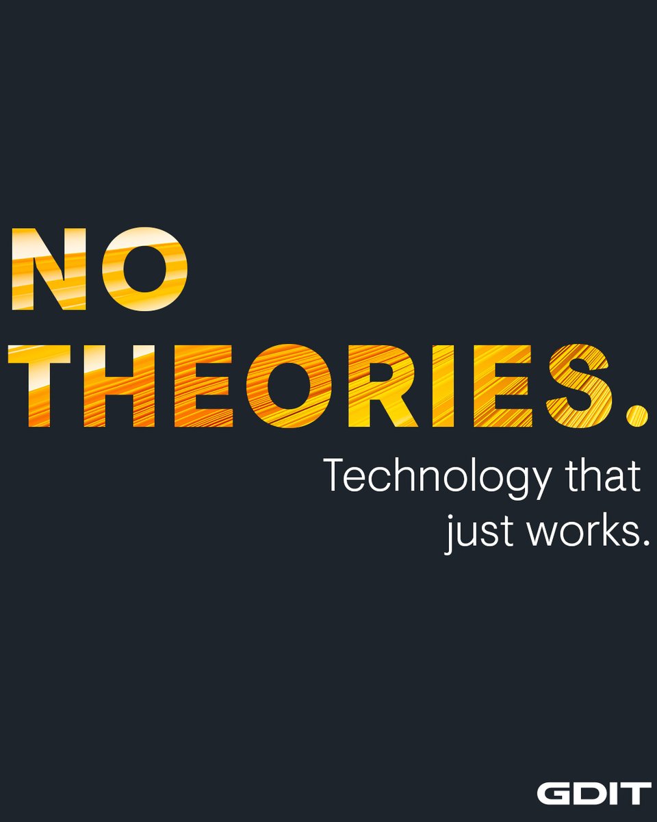 GDIT delivers IT solutions that power America's critical edge. Built for complexity, trusted under pressure and proven at speed.

Learn more: gdit.com/technology-for…
