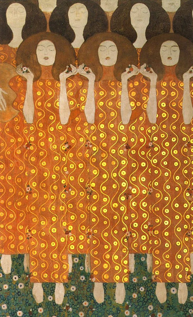 Gustav Klimt (July 14, 1862 – February 6, 1918) 
Chorus of angels  from Beethoven Frieze, Secession Building, Vienna