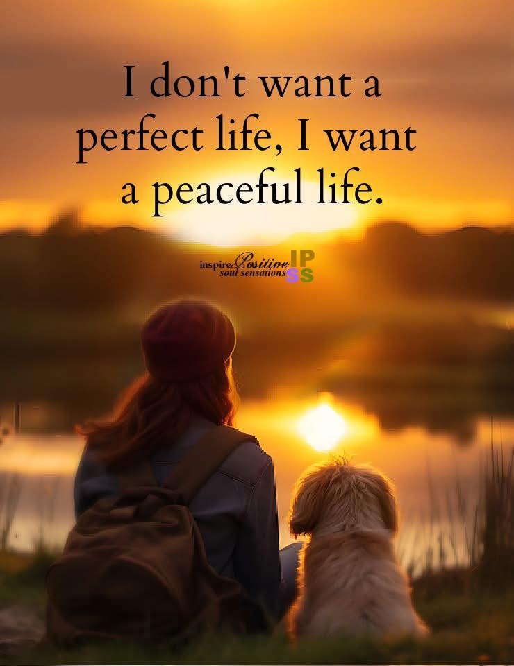 LifeWithJohn's tweet image. &quot;I don&apos;t want a perfect life, I want a peaceful life.&quot;