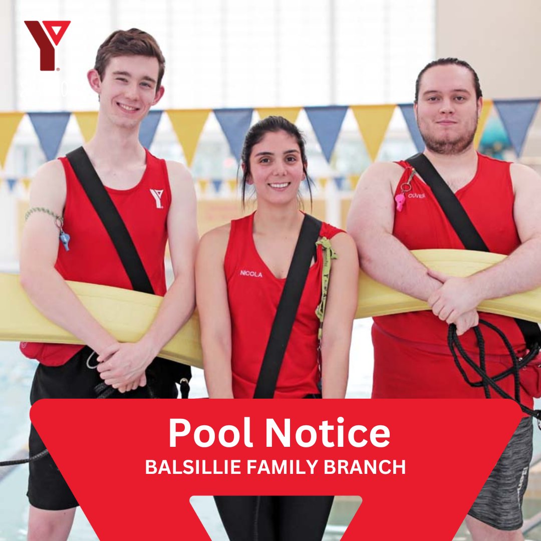 Balsillie Branch Notice
There will be reduced lane swim space this week (July 14-18) due to an advanced leadership training course. We will be in the pool Monday, Tuesday, Thursday and Friday afternoons until 5pm and Wednesday morning from 9am-12pm.