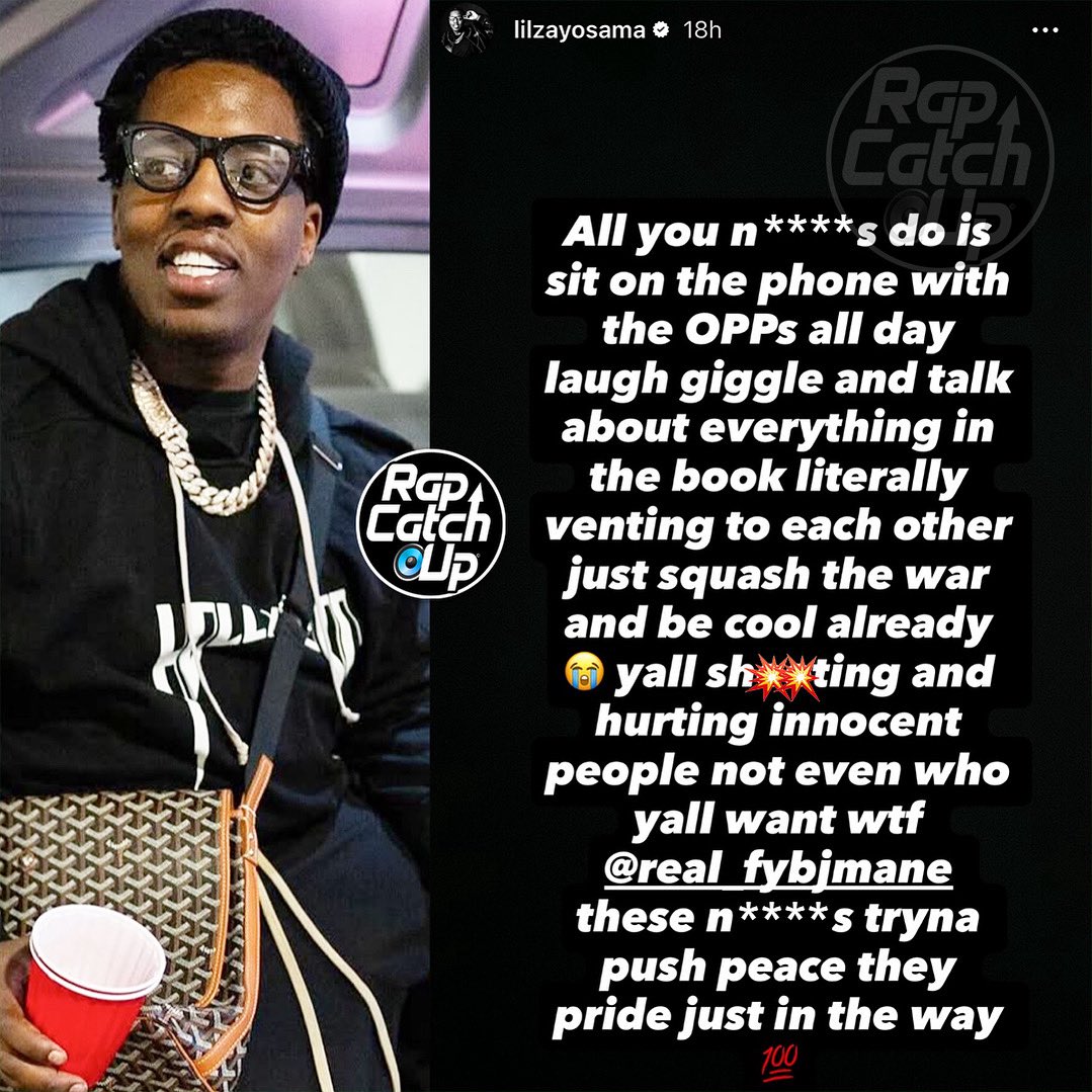 RapCatchUp's tweet image. #LilZayOsama sends a message to people in half-hearted beef: “just squash the war and be cool already 😭”