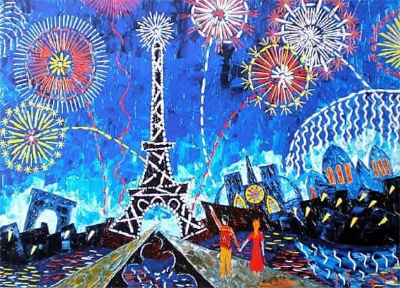 ParisAMDParis's tweet image. 🎨 Pierre-Henri Matisse. 
Célébration parisienne du 14 juillet. 
#BastilleDay