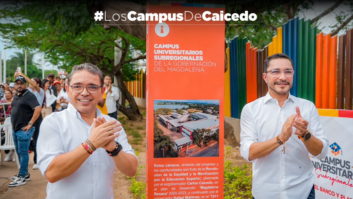RossanaRodQ's tweet image. Un sueño hecho realidad!
El sur del Magdalena ya tiene su primer campus universitario.
Educación pública, gratuita y de calidad gracias a una visión transformadora de @carlosecaicedo y @mrafael70
#LosCampusDeCaicedo