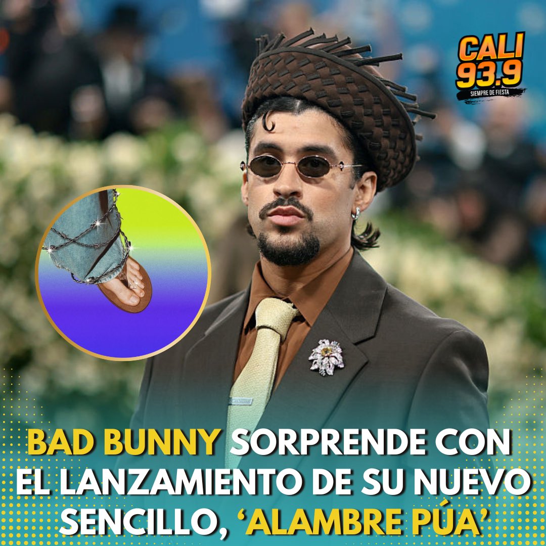 cali939's tweet image. “Alambre Púa” kicked off the weekend residency three nights in a row in #puertorico … y ahora ya la puedes escuchar #AlambrePúa is OUT NOW 🎶🔥🩴 #newmusic #badbunny