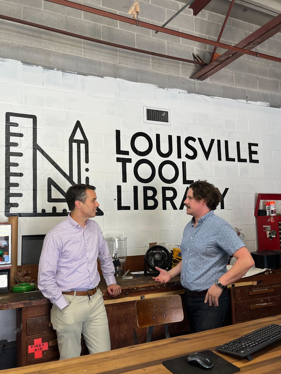 RepMcGarvey's tweet image. Had a great time visiting the Louisville Tool Library nestled in Shelby Park last week!
With over 3,500 tools, houseware, camping gear, and more, they're making incredible strides to break down the financial barrier to starting and finishing a project.