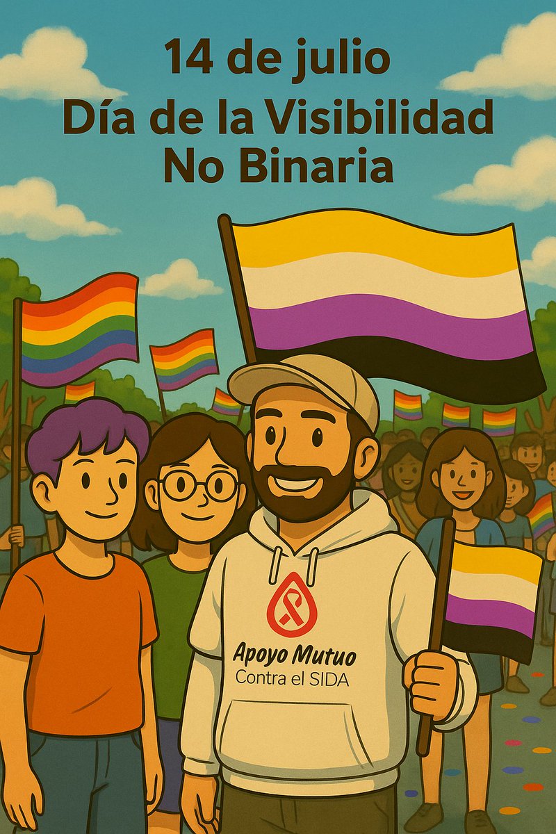 💛🤍💜🖤 Hoy, 14 de julio, es el Día Internacional de la #VisibilidadNoBinaria: Un día para alzar la voz, generar conciencia y organizarnos frente a las violencias y desigualdades que enfrentan las personas no binarias en todo el mundo...🧵👇