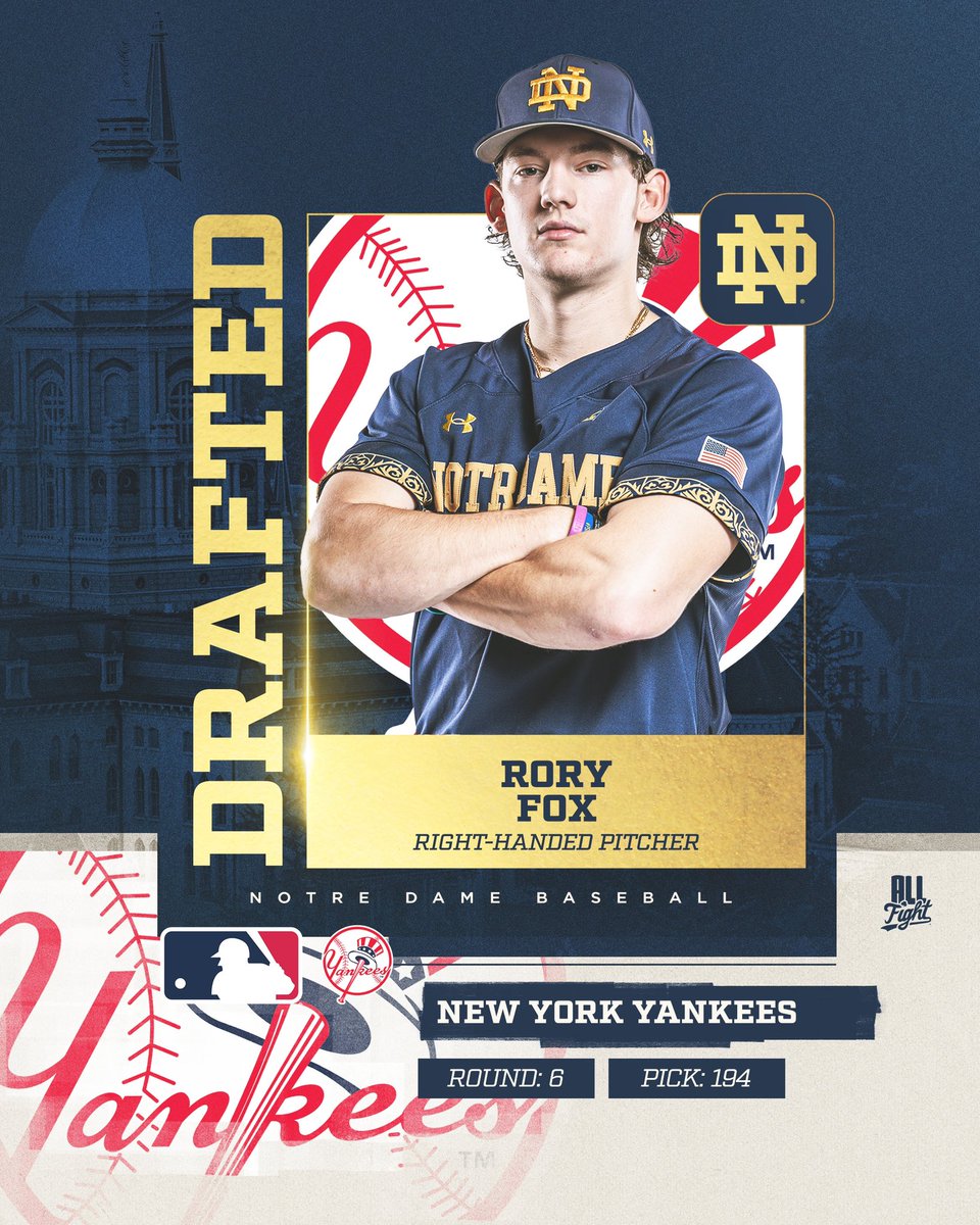 NDBaseball's tweet image. That’s our guy! Fox to the Bronx has a good ring to it!
#GoIrish ☘️
