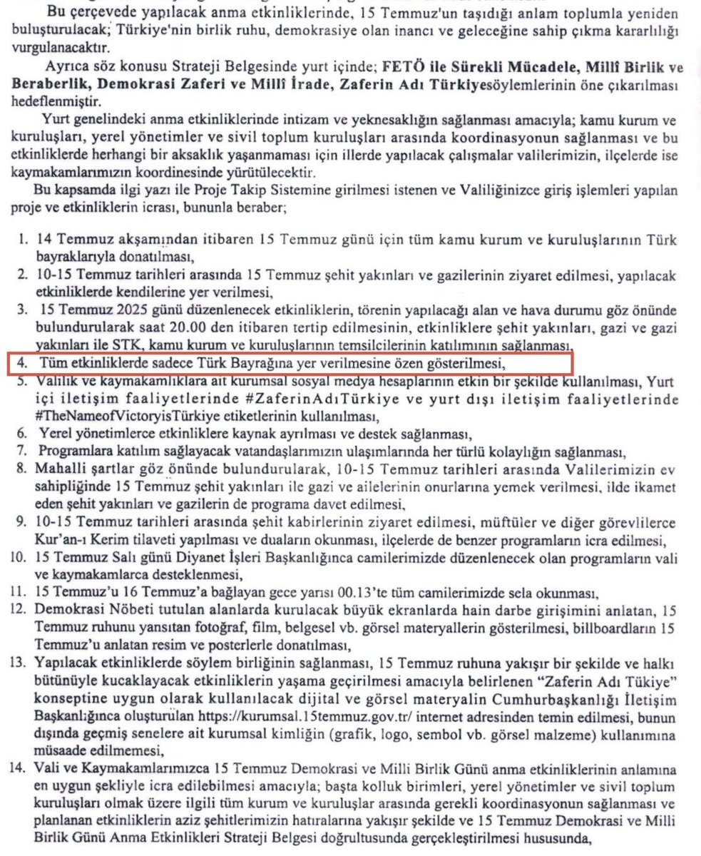 Ümit Özdağ, 15 Temmuzda kamu kurumlarına Atatürk portrelerinin kaldırılması talimatı verildiğini söylemişti.

Bu sözlerin ardından sosyal medyaya düşen belge Ümit Özdağ'ın sözlerini kanıtladı.