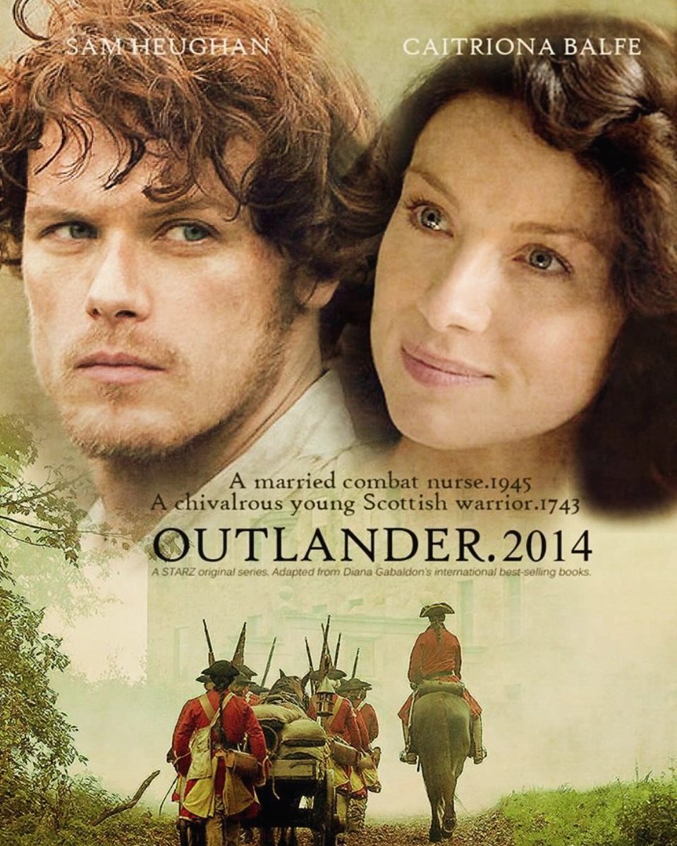 A very nice poster for Season 1 Outlander.  -  @starz #SamHeughan #CaitrionaBalfe #OLS1