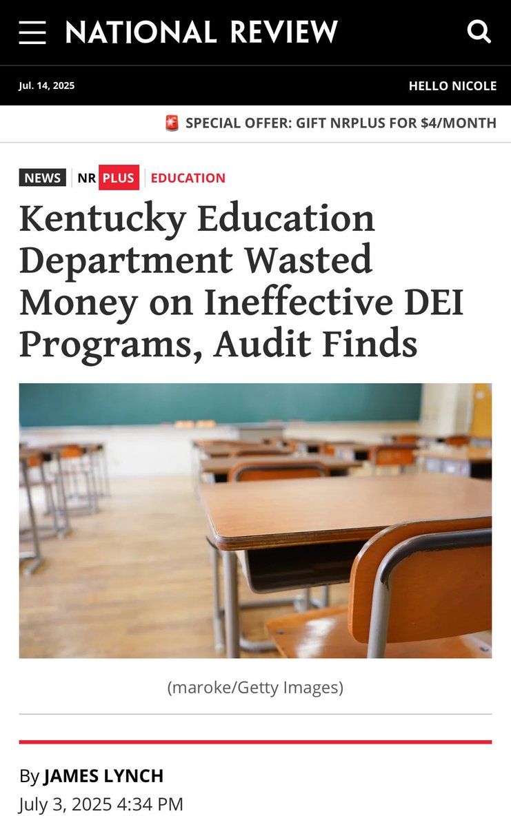 Defending Education (@defendinged) on Twitter photo “Kentucky’s report confirms what many Americans have privately felt for years: DEI programming is a waste of time and money, and has no place in our schools.” <a href="/nickineily/">Nicki Neily</a> nationalreview.com/news/kentucky-… “Kentucky’s report confirms what many Americans have privately felt for years: DEI programming is a waste of time and money, and has no place in our schools.” <a href="/nickineily/">Nicki Neily</a> nationalreview.com/news/kentucky-…