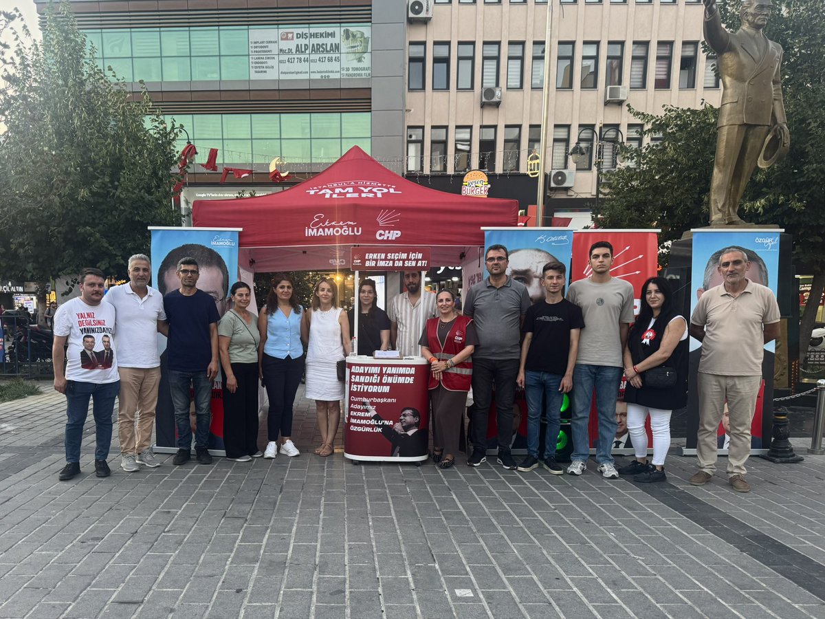 Gaziosmanpaşa Meydanı’nda Ekrem İmamoğlu için imza standı çalışmamızı gerçekleştirdik.🫶🏻