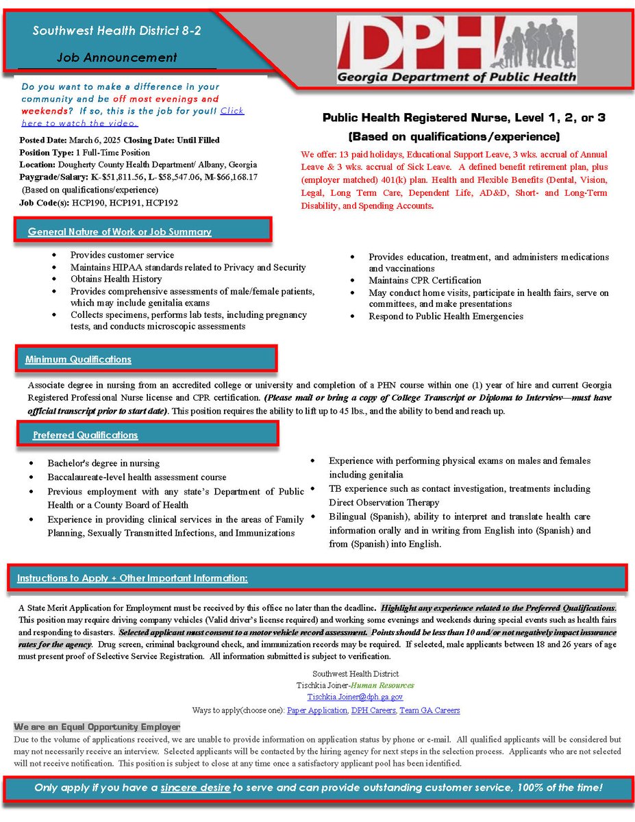 The Southwest Health District is hiring! Find more opportunities and apply at swhealthdistrict.org/employment-opp…