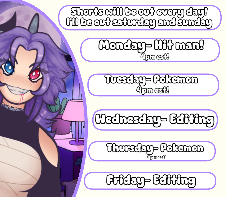 SharciVT's tweet image. Schedule this week!!