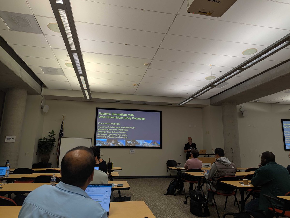 PaesaniLab's tweet image. ✨ What a great start of the week with the QDMS School at @UCSanDiego! 

👉 paesanigroup.ucsd.edu/qdms.html

We’ve kicked off a full week of talks and hands-on training on #quantummechanical, #datadriven, and #multiscale simulations of #water, #ions, #biomolecules, and #materials. 💻…