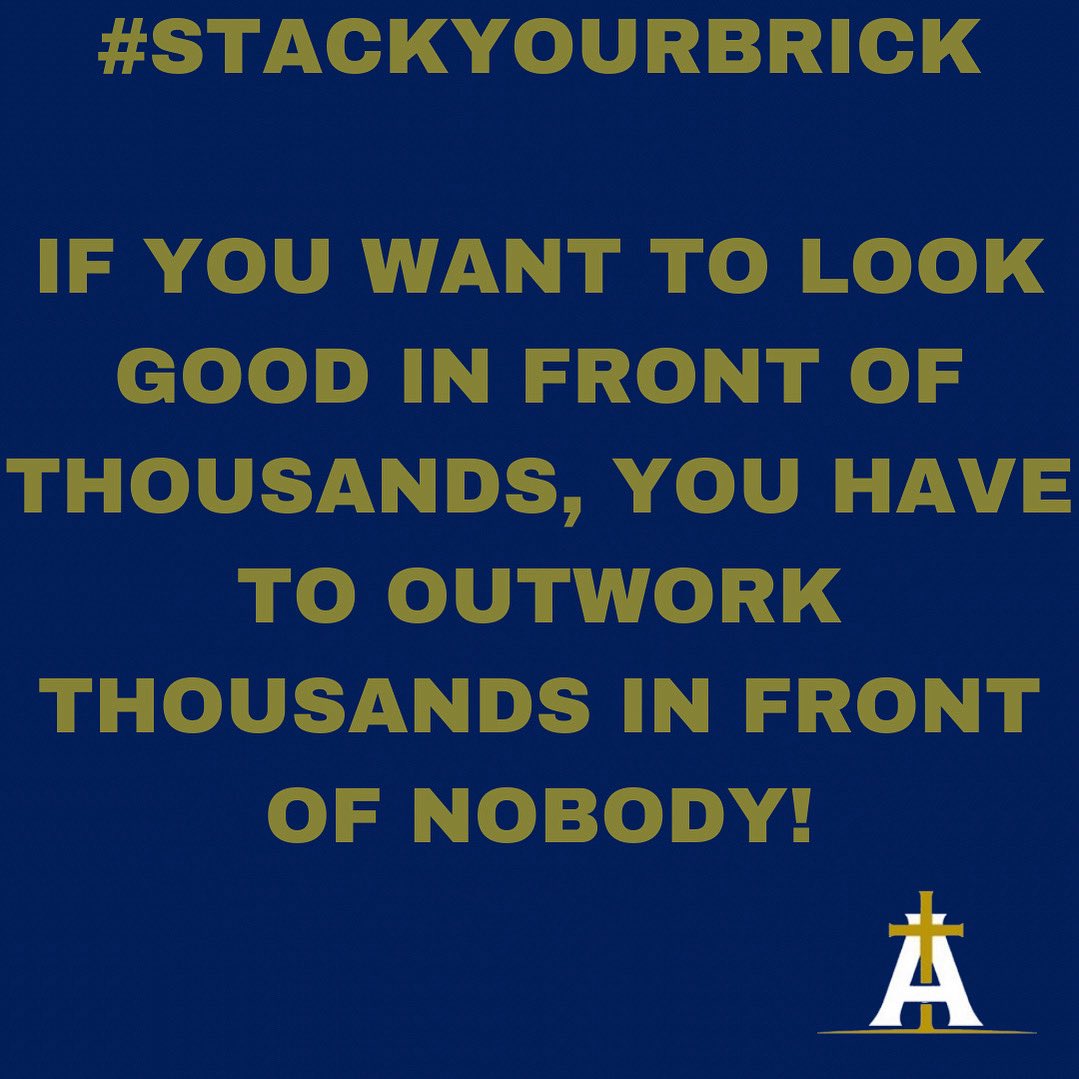 Motivation Monday!  Go Crusaders! 
#stackyourbrick
