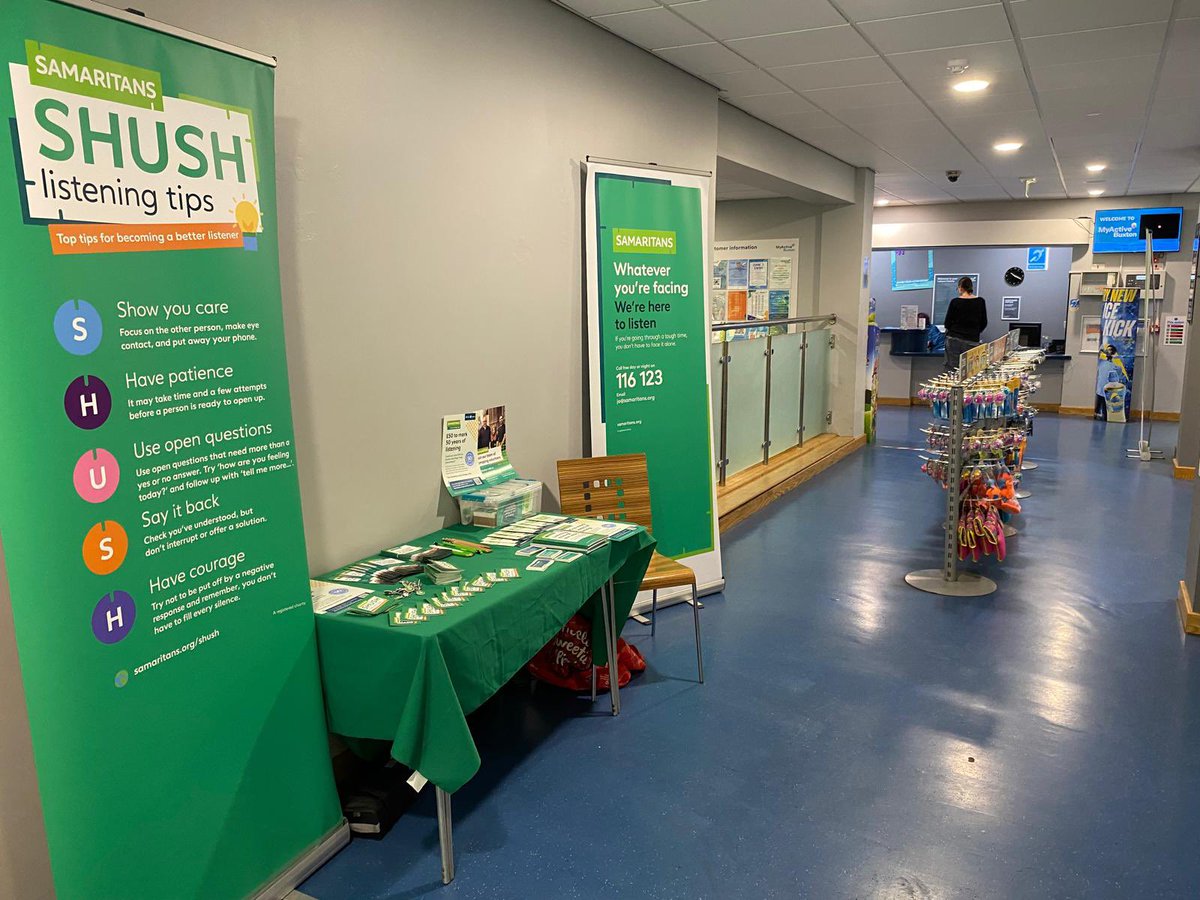 Buxton & High Peak Samaritans (@buxtonsamaritan) on Twitter photo @buxtonsamaritan at Buxton Leisure Centre this week - raising awareness about our service. Reaching out to the swimmers, the gym bunnies and fitness class peeps ... locals, visitors, people of ALL ages. "Whatever you're facing <a href="/samaritans/">Samaritans</a> are here for you" ... call free 116 123. @buxtonsamaritan at Buxton Leisure Centre this week - raising awareness about our service. Reaching out to the swimmers, the gym bunnies and fitness class peeps ... locals, visitors, people of ALL ages. "Whatever you're facing <a href="/samaritans/">Samaritans</a> are here for you" ... call free 116 123.