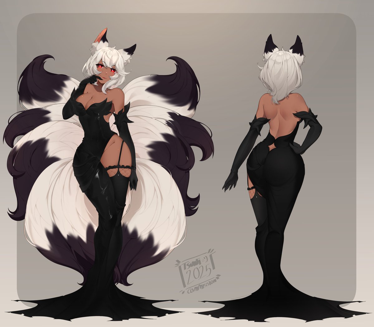 TsuniHi's tweet image. Kitsune ref sheet c0mm ✨