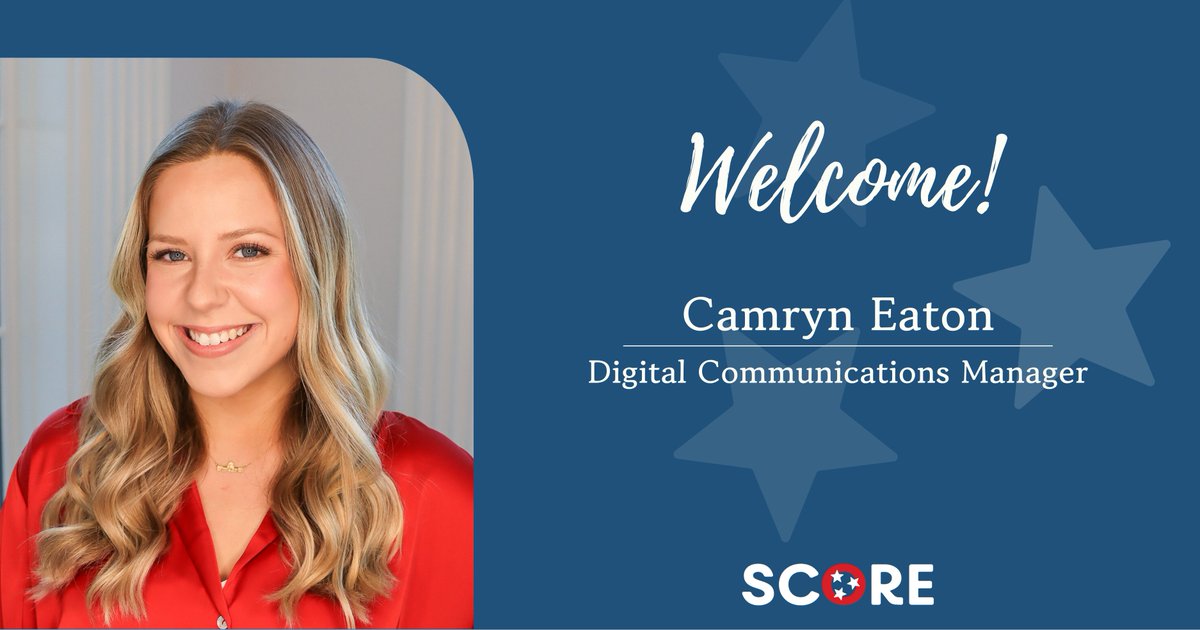 SCORE_TN's tweet image. We’re very excited to welcome Camryn Eaton as SCORE’s Digital Communications Manager. Camryn oversees our digital communications strategy across web, email, and social media. She brings experience in nonprofit and higher education communications and previously worked with Alpha…