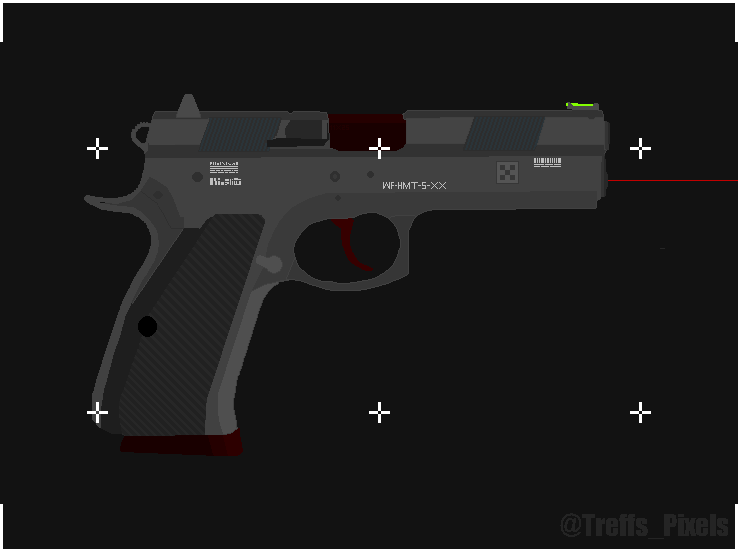The Type-75s bigger brother: The Type-97, featuring a Guide Rod integrated Lasersight and chambered in 11x25mm Rounds it can Handle/Cycle low-, standard- and overpressure ammunition for all sorts of Situations.