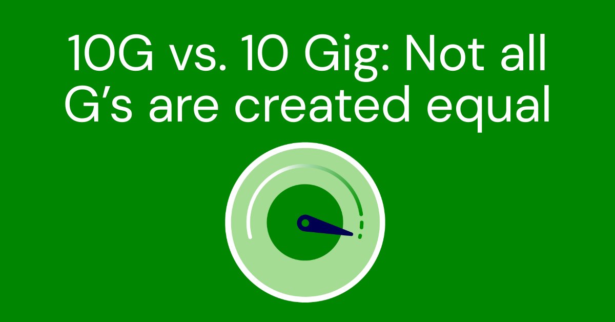 10G and 10 Gig – same thing, right? Nope! 🤔 One’s a catchy buzzword for mobile networks, the other is fast fiber internet. They might sound the same, but they’re worlds apart. Check out our blog and learn why 10 Gig is the future of internet speed. 🚀 spr.ly/601344rsW