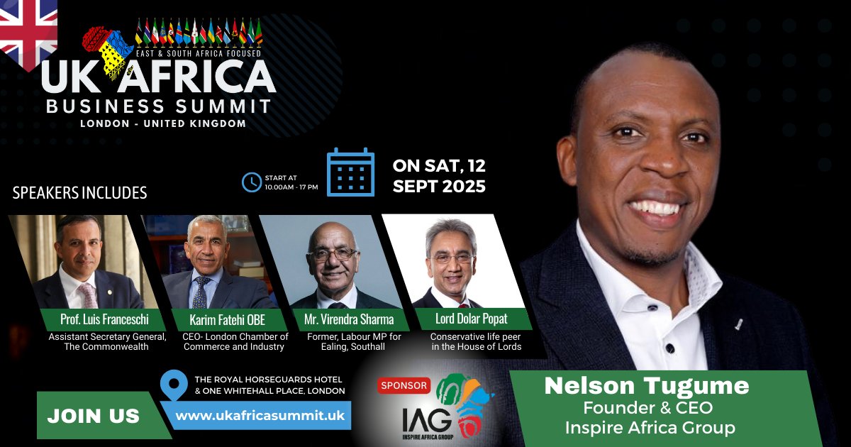 The UK-Africa Business Summit 2024 (@ugconventionuk) on Twitter photo Donโt miss <a href="/_InspireAfrica/">INSPIRE AFRICA GROUP</a>, Bronze Sponsor at #ukafricasummit, 12/9/25 in London! Investment, impact & amazing coffee with <a href="/TugumeNelsonO/">Tugume Nelson O</a>.
Info: ukafricabusinesssummit.uk
Register: ukafricasummit.uk
#ukas2025 #CoffeeMarathonUg Donโt miss <a href="/_InspireAfrica/">INSPIRE AFRICA GROUP</a>, Bronze Sponsor at #ukafricasummit, 12/9/25 in London! Investment, impact & amazing coffee with <a href="/TugumeNelsonO/">Tugume Nelson O</a>.
Info: ukafricabusinesssummit.uk
Register: ukafricasummit.uk
#ukas2025 #CoffeeMarathonUg