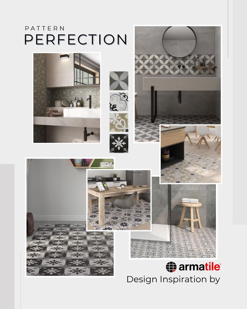 armatile's tweet image. Inject creativity into your interiors with patterned tiles! ✨ Visit your nearest Armatile showroom. #Armatile #PatternPerfection #PatternedTiles #InteriorStyle #TileGoals #DesignInspiration #CreativeInteriors #TileItYourWay #TileMoodboard #InteriorMoodboard