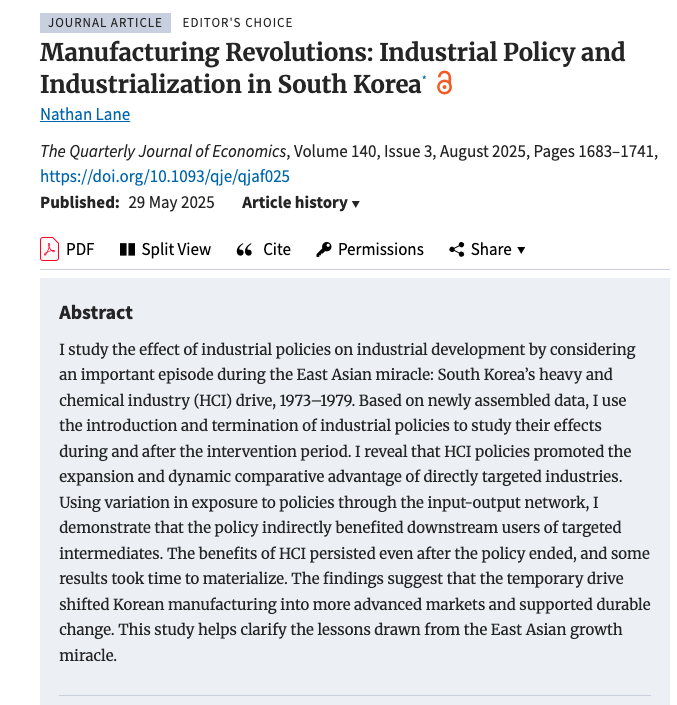 Interesting paper out as editor's choice in the latest QJE