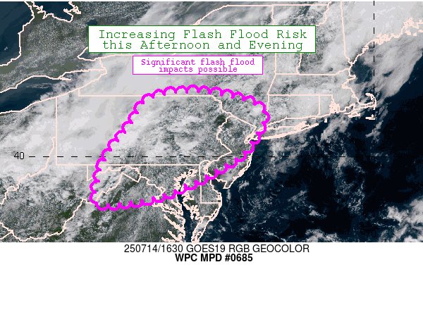 MyRadar Weather (@myradarwx) on Twitter photo The <a href="/NWSWPC/">NWS Weather Prediction Center</a> has issued two areas of Moderate risk for excessive rainfall (red) today.
They include portions of Texas and the Mid-Atlantic.
Heavy rain will likely lead to Flash Flooding.
Please heed all warnings and never drive through a flooded road! The <a href="/NWSWPC/">NWS Weather Prediction Center</a> has issued two areas of Moderate risk for excessive rainfall (red) today.
They include portions of Texas and the Mid-Atlantic.
Heavy rain will likely lead to Flash Flooding.
Please heed all warnings and never drive through a flooded road!