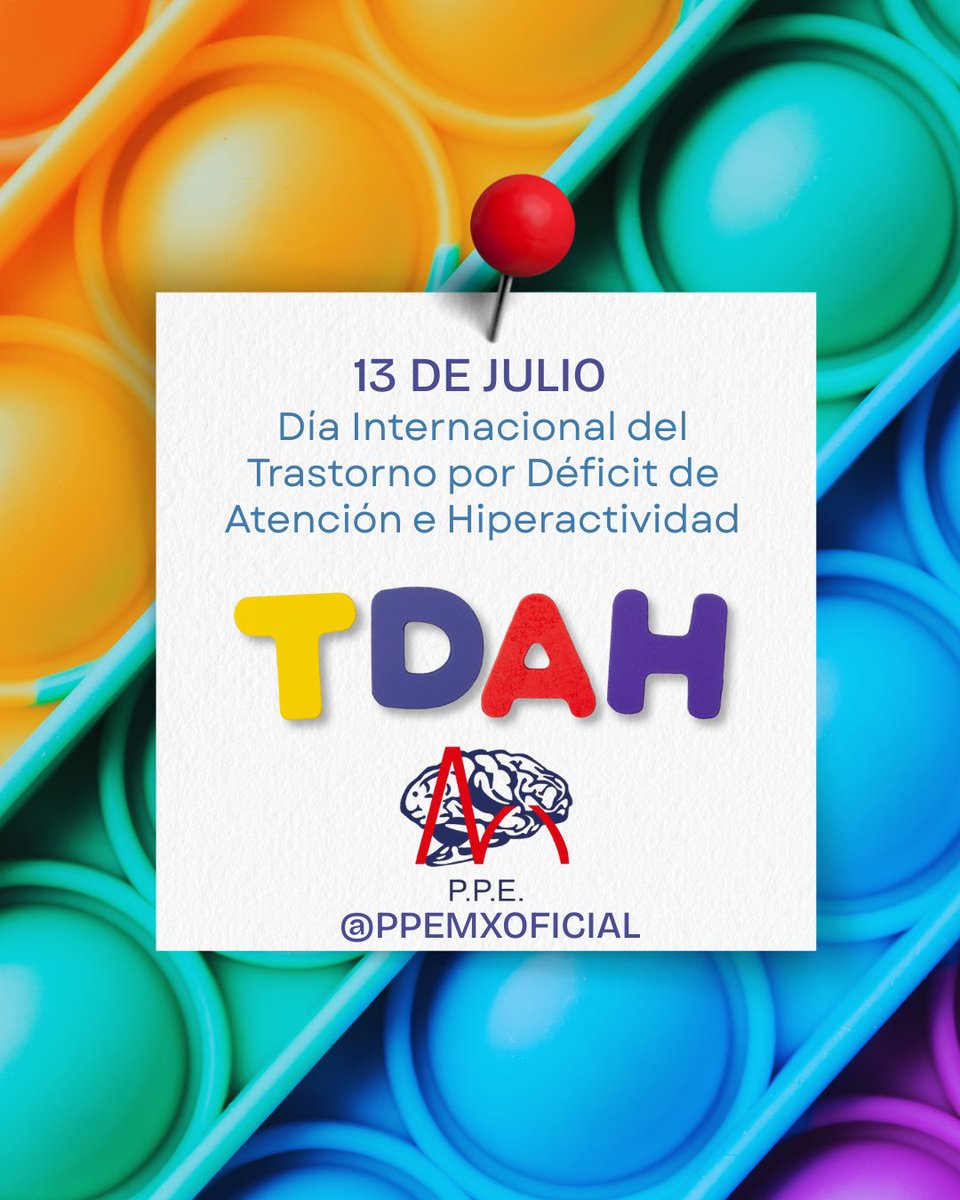 PPEmxOFICIAL's tweet image. 🧠💡 13 de julio | Día Internacional del TDAH
Desde el Programa Prioritario de Epilepsia nos unimos a esta fecha para visibilizar el TDAH, una condición que, como la epilepsia, merece comprensión, diagnóstico oportuno y atención integral.
#DíaDelTDAH #Neurodiversidad #SaludMental