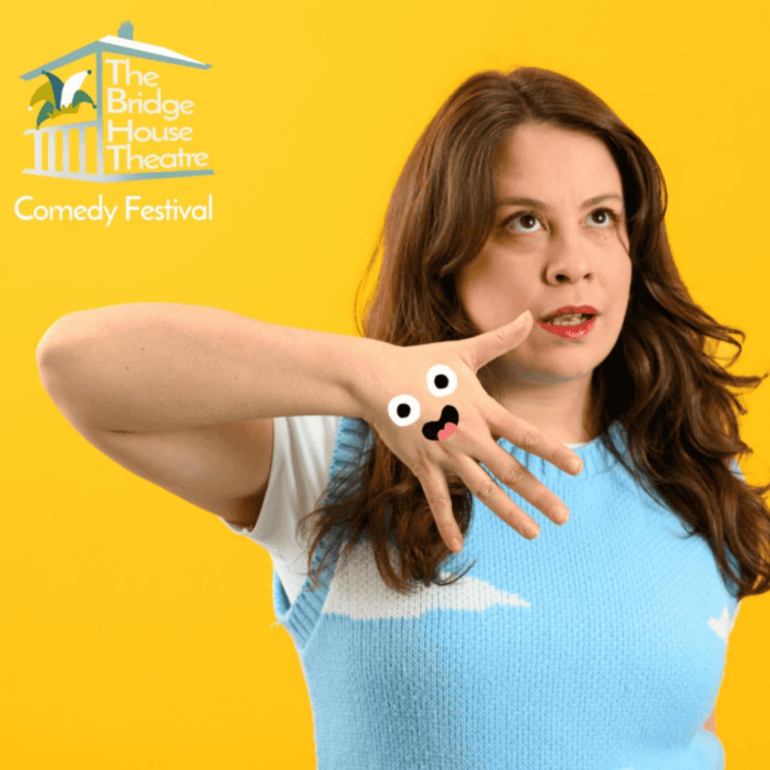This Saturday 19th Jul - THE BRIDGE HOUSE THEATRE COMEDY FESTIVAL

At 14:30 get ready to High Five Mr Handsome (Ellen Turnill Montoya).

🎟 Grab your tickets now:
thebridgehousetheatre.co.uk/shows/ellen-tu…

Book for four or more shows and get 10% off.
Book for all six shows and get 20% off.