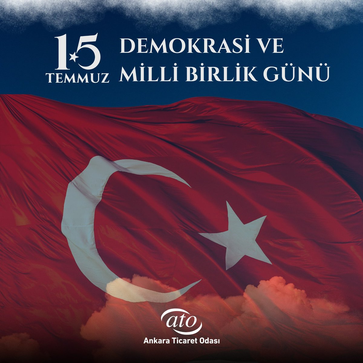 15 Temmuz Demokrasi ve Millî Birlik Günü’nde, vatan uğruna can veren tüm şehitlerimizi rahmetle, kahraman gazilerimizi minnetle anıyoruz.
#15Temmuz #DemokrasiVeMilliBirlikGünü #AnkaraTicaretOdası #ATO