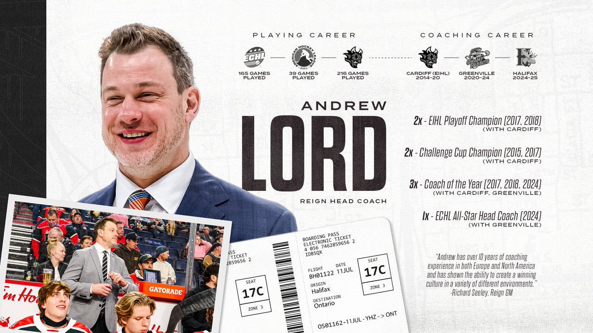 ontarioreign's tweet image. Now boarding: The Andrew Lord era.
Plenty of mileage, even more experience — and he’s arrived in Ontario. 🧳✈️