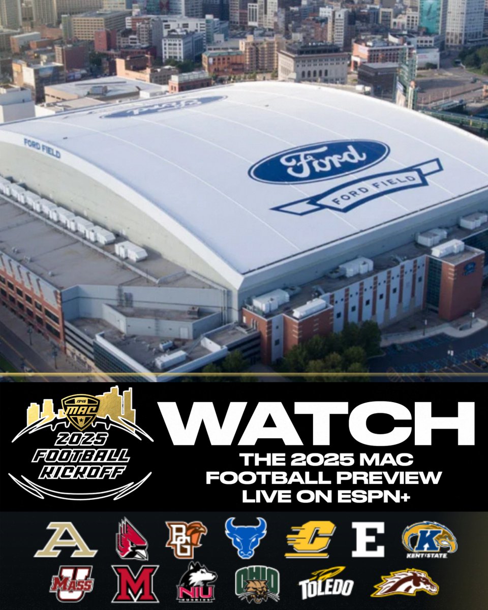 The 2025 MAC Football Preview is now live on ESPN+ 🏈

💻: tinyurl.com/yu3pnvbw | #MACtion