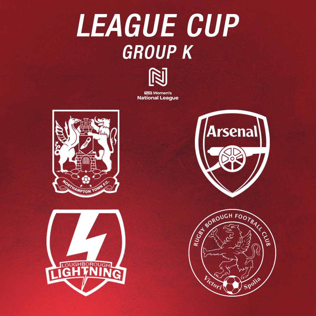 Northampton Town Women (@ntfcwomen) on Twitter photo π We have been drawn in Group K of the <a href="/FAWNL/">FA Women's National League</a> Cup alongside Arsenal PGA, Loughborough Lightning and Rugby Borough.
The group stage will be played throughout August and September followed by Cup and Plate knockout stages.
#ShoeArmy π π We have been drawn in Group K of the <a href="/FAWNL/">FA Women's National League</a> Cup alongside Arsenal PGA, Loughborough Lightning and Rugby Borough.
The group stage will be played throughout August and September followed by Cup and Plate knockout stages.
#ShoeArmy π