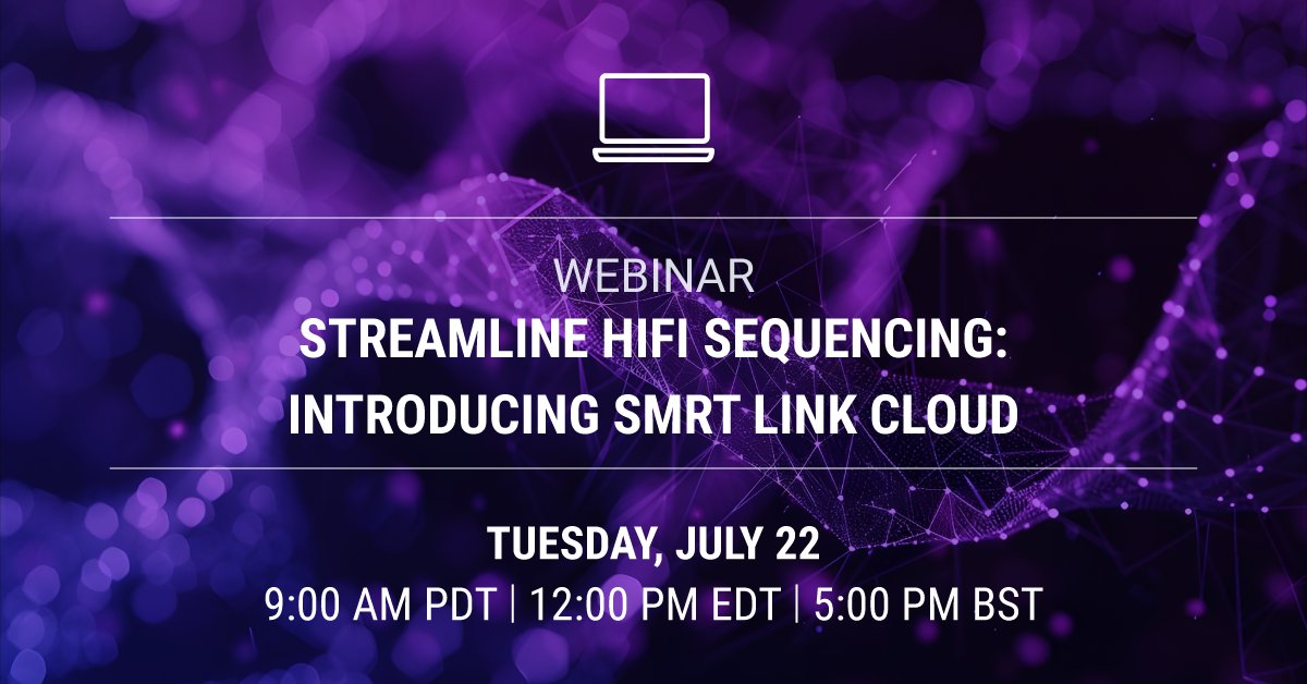 PacBio's tweet image. Learn how to manage your #PacBio Vega or Revio system with minimal local hardware. This webinar covers SMRT Link Cloud setup, version differences, and how to get started with #HiFisequencing.
Register now: bit.ly/4eKqQqQ