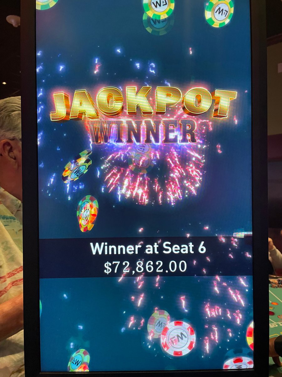 🎰JACKPOT ALERT 🎰💥Congratulations Pam for hitting a Major Progressive jackpot of $72,862 with a Royal Flush ! #moreinparadise #jackpot #tablegames #ultimatetexasholdem