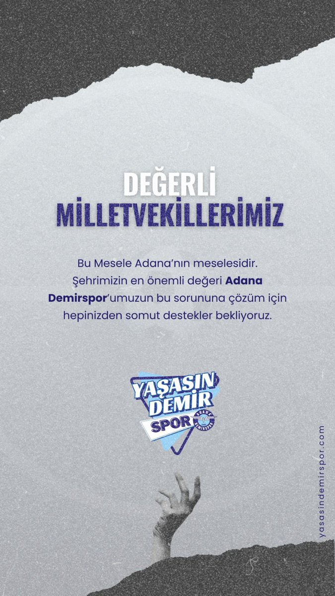 Umut Düşkün (@umutduskun) on Twitter photo Tüm Adana milletvekillerine açık çağrımızdır; bu mesele sadece Adana Demirspor’un meselesi değil.Adana’nın meselesidir.
YAPTIĞINIZI DA YAPMADIĞINIZI DA BU ŞEHİR UNUTMAZ.
#YasasinDemirspor
<a href="/abdullahdogru01/">Abdullah Doğru</a> <a href="/AyseSibelErsoy/">Ayşe Sibel Ersoy🇹🇷</a> <a href="/ayyuceturkestas/">Dr. Ayyüce Türkeş Taş</a> <a href="/farukaytek/">Faruk Aytek</a> <a href="/muharremvarli01/">Muharrem VARLI</a> Tüm Adana milletvekillerine açık çağrımızdır; bu mesele sadece Adana Demirspor’un meselesi değil.Adana’nın meselesidir.
YAPTIĞINIZI DA YAPMADIĞINIZI DA BU ŞEHİR UNUTMAZ.
#YasasinDemirspor
<a href="/abdullahdogru01/">Abdullah Doğru</a> <a href="/AyseSibelErsoy/">Ayşe Sibel Ersoy🇹🇷</a> <a href="/ayyuceturkestas/">Dr. Ayyüce Türkeş Taş</a> <a href="/farukaytek/">Faruk Aytek</a> <a href="/muharremvarli01/">Muharrem VARLI</a>