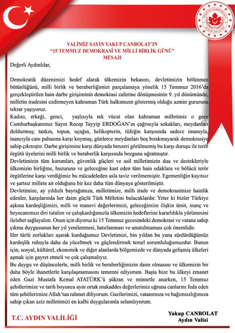 15 Temmuz: Vatanın Bekçileri Unutulmadı