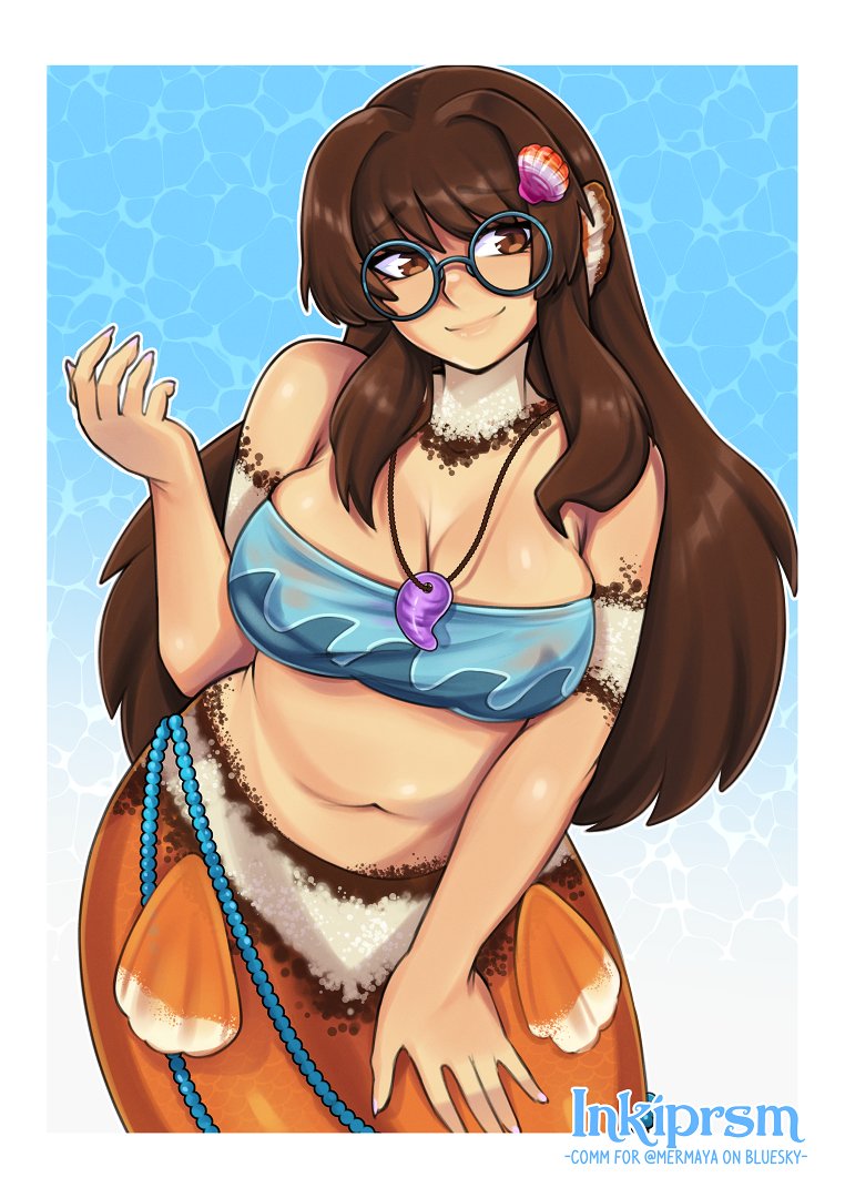 Good morning~!! Another siren skeb comm, this time for the wonderful Mermaya (on 🦋)!!

#inkiart